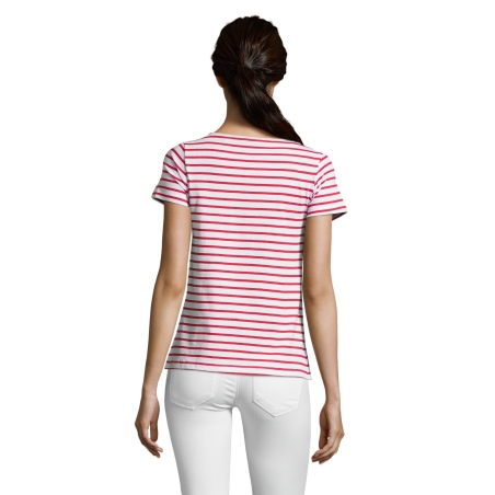 TEE-SHIRT FEMME COL ROND RAYÉ