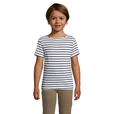 TEE-SHIRT ENFANT COL ROND RAYÉ