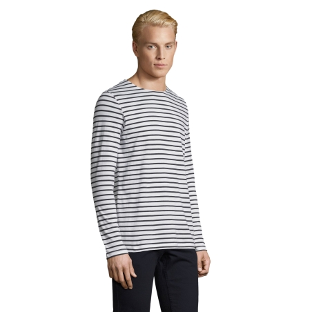 TEE-SHIRT HOMME MANCHES LONGUES RAYÉ