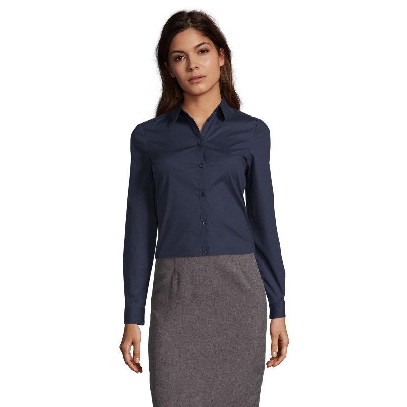 CHEMISE FEMME STRETCH MANCHES LONGUES