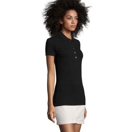 POLO COTON ÉLASTHANNE FEMME