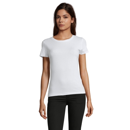 TEE-SHIRT FEMME COL ROND AJUSTÉ