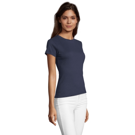 TEE-SHIRT FEMME COL ROND AJUSTÉ