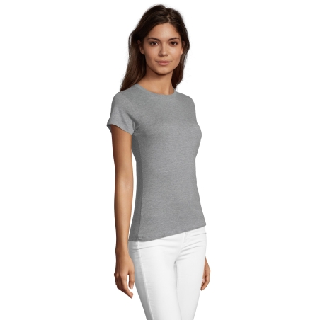 TEE-SHIRT FEMME COL ROND AJUSTÉ