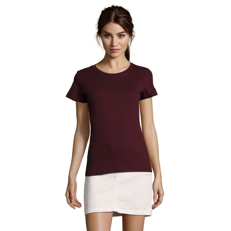 TEE-SHIRT FEMME COL ROND AJUSTÉ