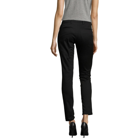 PANTALON STRETCH EN SATIN FEMME