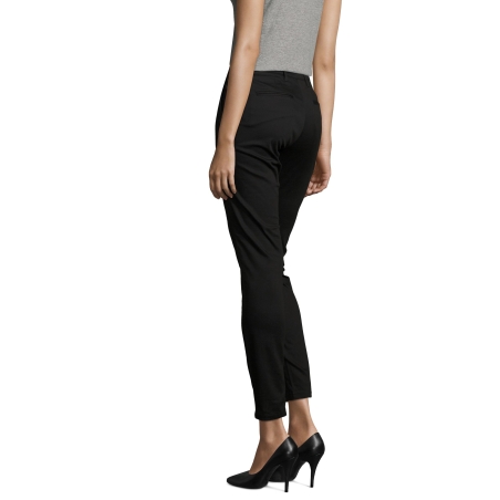 PANTALON STRETCH EN SATIN FEMME