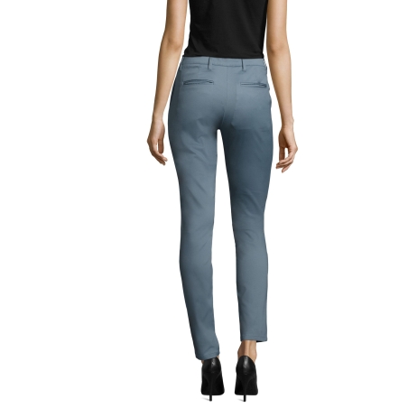 PANTALON STRETCH EN SATIN FEMME