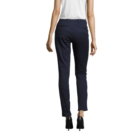 PANTALON STRETCH EN SATIN FEMME