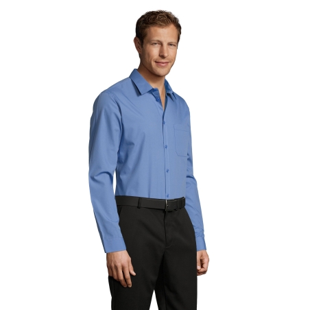 CHEMISE HOMME POPELINE MANCHES LONGUES