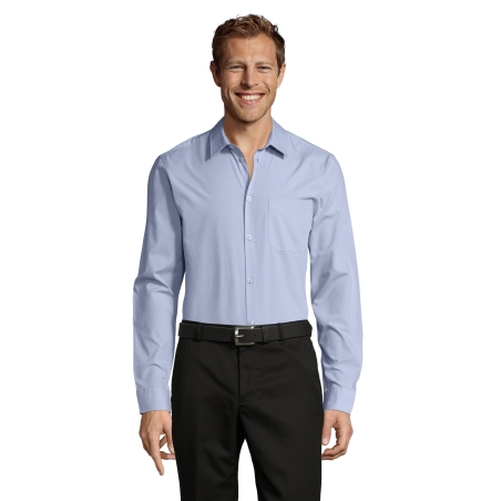 CHEMISE HOMME POPELINE MANCHES LONGUES