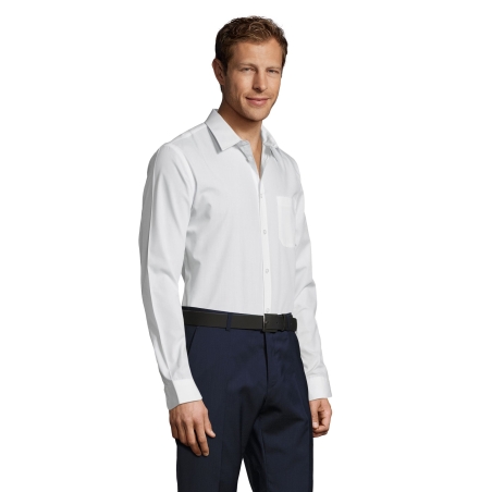 CHEMISE HOMME POPELINE MANCHES LONGUES