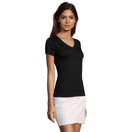 TEE-SHIRT FEMME COL “V”