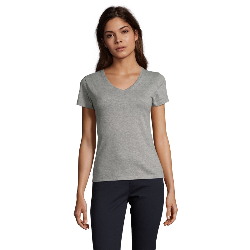 TEE-SHIRT FEMME COL “V”