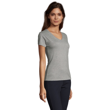 TEE-SHIRT FEMME COL “V”