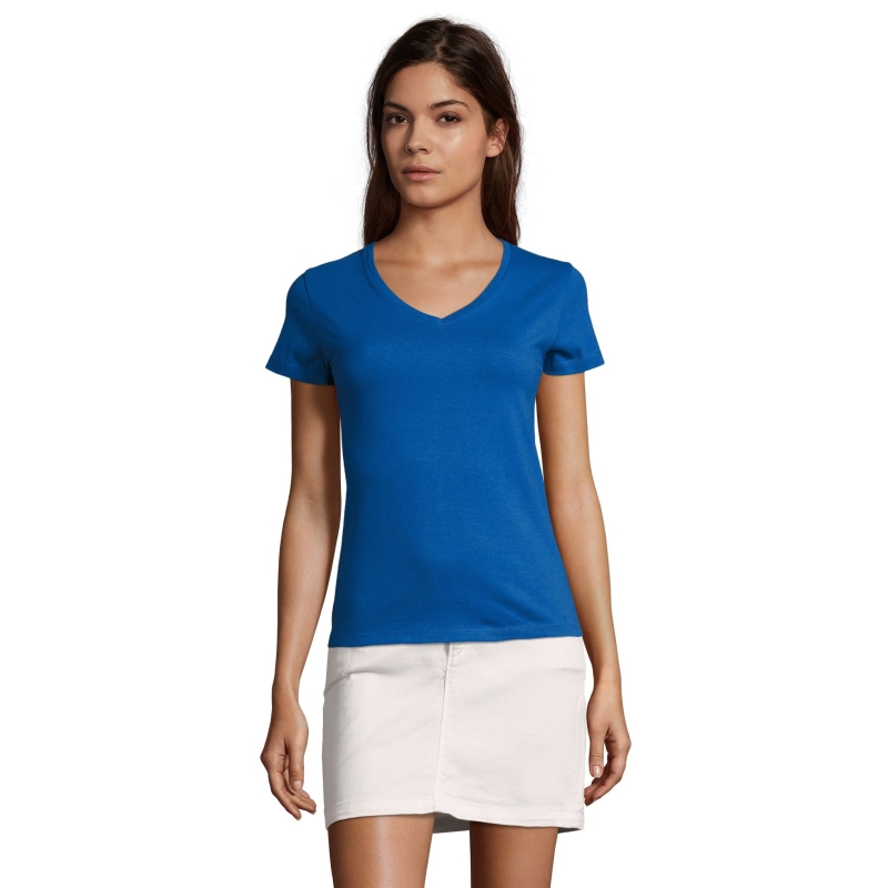 TEE-SHIRT FEMME COL “V”