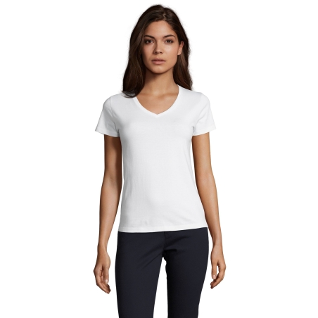 TEE-SHIRT FEMME COL “V”