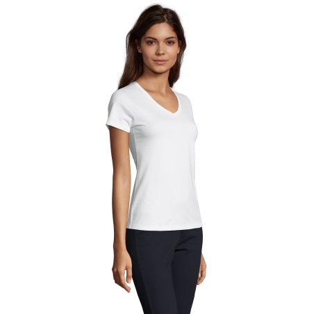 TEE-SHIRT FEMME COL “V”