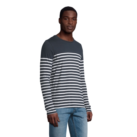 TEE-SHIRT HOMME MANCHES LONGUES RAYÉ