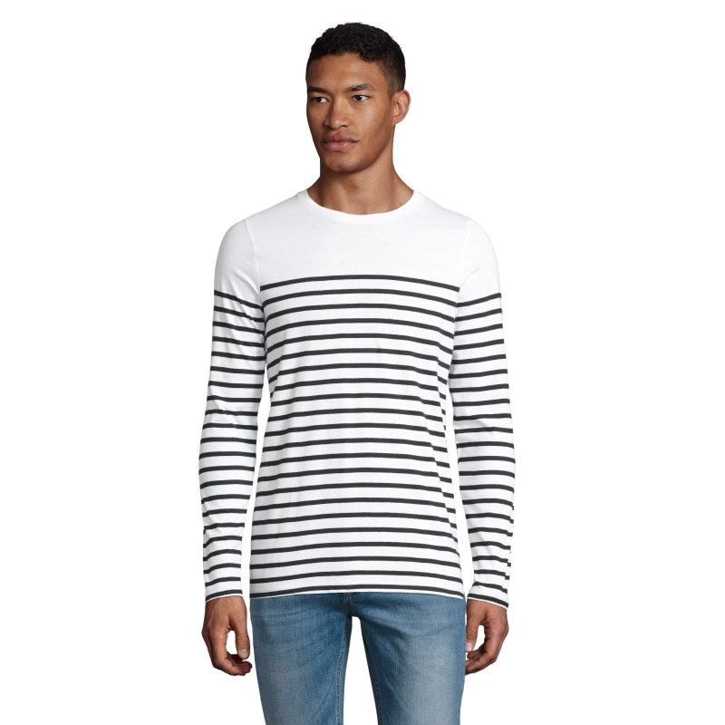 TEE-SHIRT HOMME MANCHES LONGUES RAYÉ