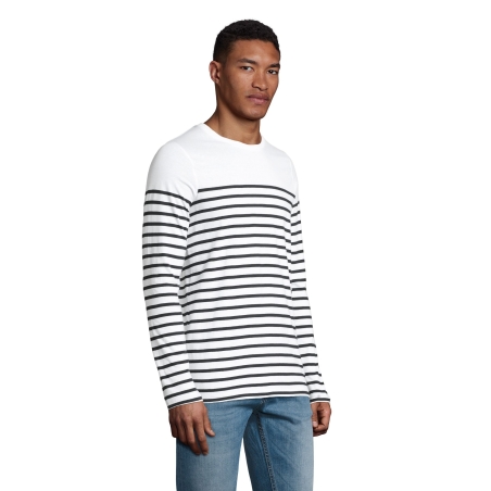 TEE-SHIRT HOMME MANCHES LONGUES RAYÉ