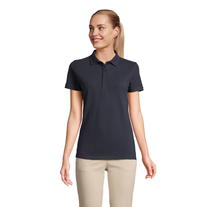 POLO PIQUÉ PATTE CACHÉE FEMME