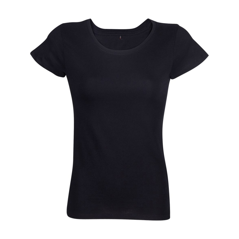 TEE-SHIRT FEMME COUPE COUSU MANCHES COURTES