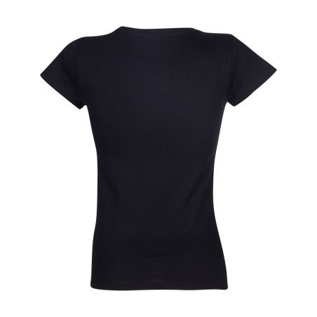 TEE-SHIRT FEMME COUPE COUSU MANCHES COURTES