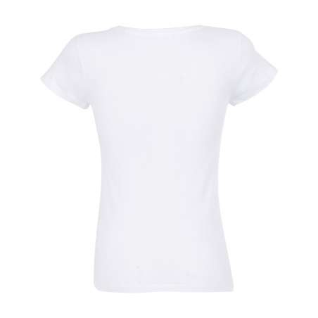 TEE-SHIRT FEMME COUPE COUSU MANCHES COURTES