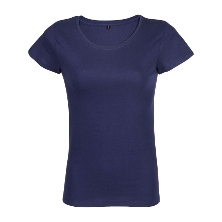 TEE-SHIRT FEMME COUPE COUSU MANCHES COURTES