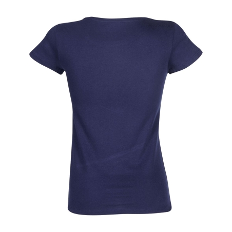 TEE-SHIRT FEMME COUPE COUSU MANCHES COURTES