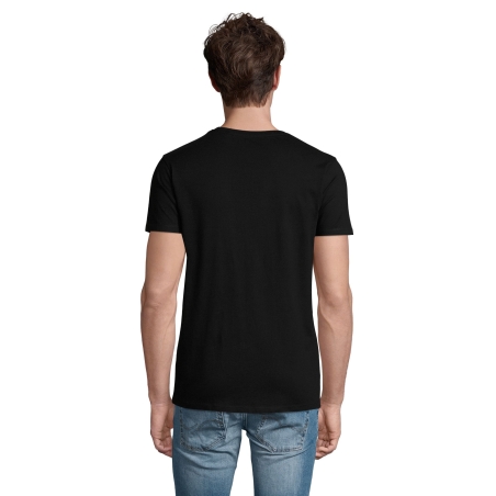 TEE-SHIRT HOMME COUPE COUSU MANCHES COURTES