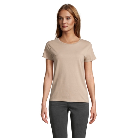 TEE-SHIRT FEMME JERSEY COL ROND AJUSTÉ