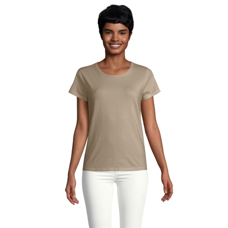 TEE-SHIRT FEMME JERSEY COL ROND AJUSTÉ