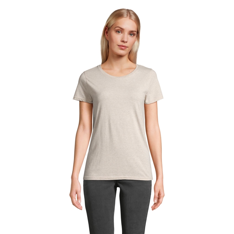 TEE-SHIRT FEMME JERSEY COL ROND AJUSTÉ