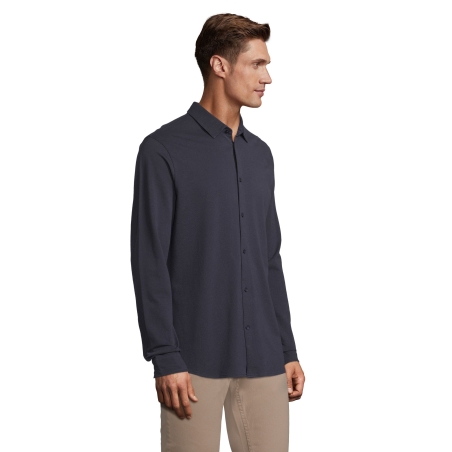 CHEMISE EN COTON PIQUÉ HOMME