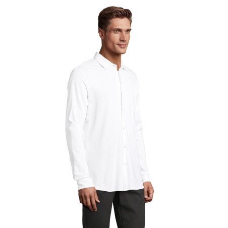 CHEMISE EN COTON PIQUÉ HOMME