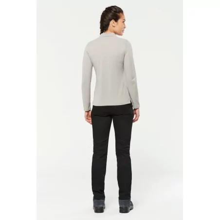 Polo manches longues femme