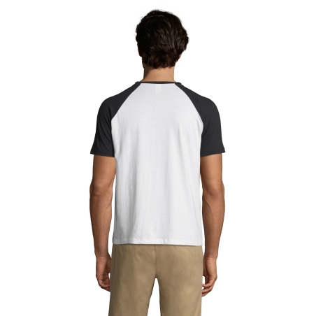 TEE-SHIRT HOMME BICOLORE MANCHES RAGLAN