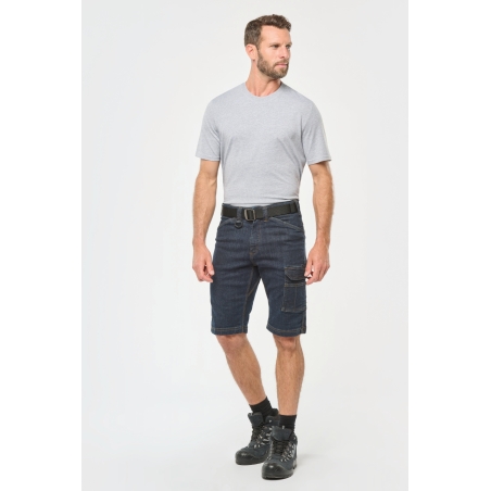 Bermuda denim multipoches homme