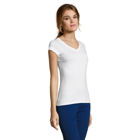 TEE-SHIRT FEMME COL “V”