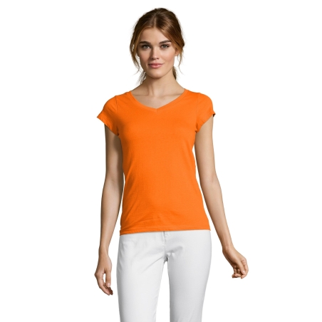 TEE-SHIRT FEMME COL “V”