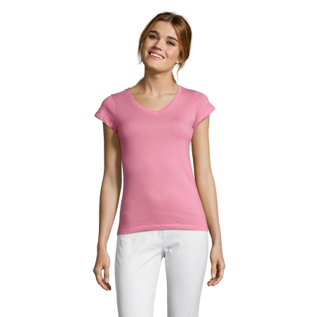 TEE-SHIRT FEMME COL “V”