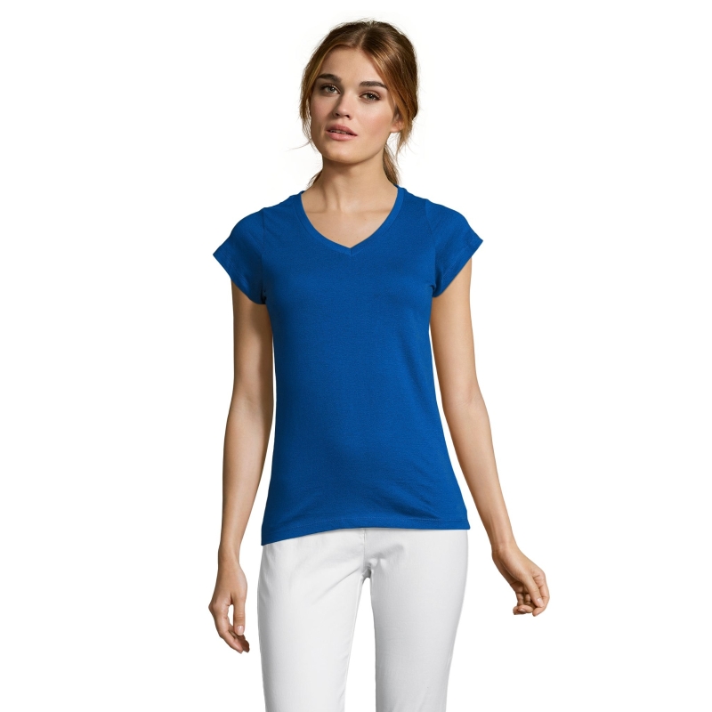 TEE-SHIRT FEMME COL “V”