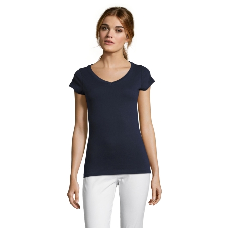 TEE-SHIRT FEMME COL “V”