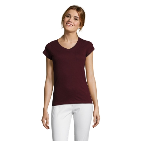 TEE-SHIRT FEMME COL “V”