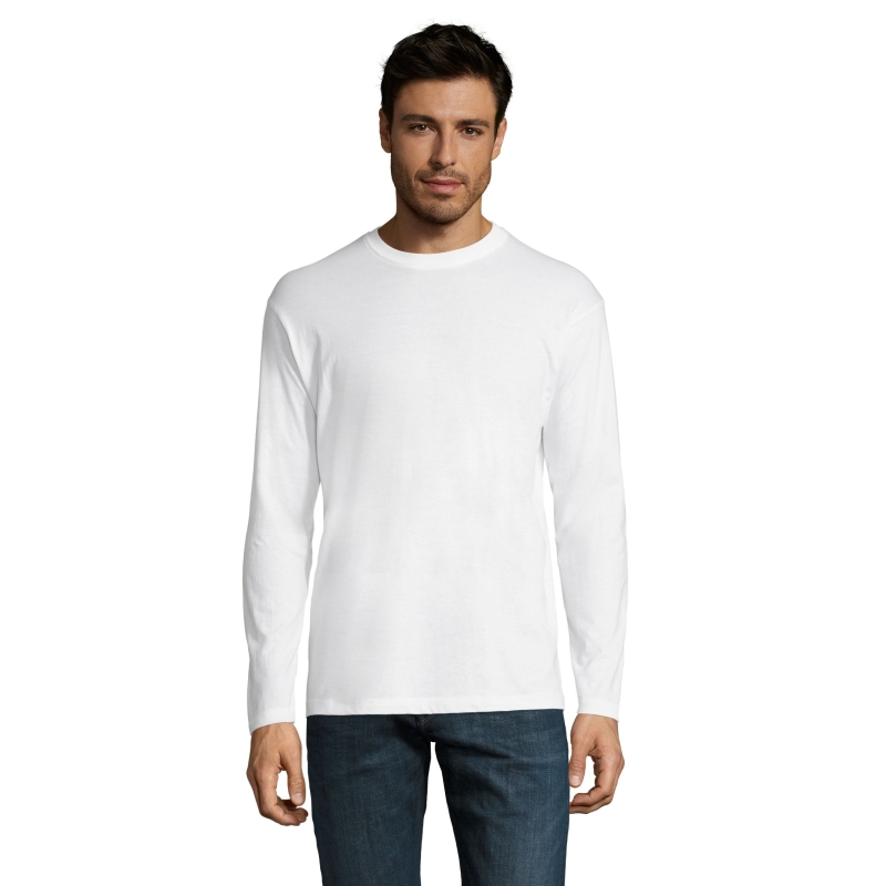 TEE-SHIRT HOMME COL ROND MANCHES LONGUES