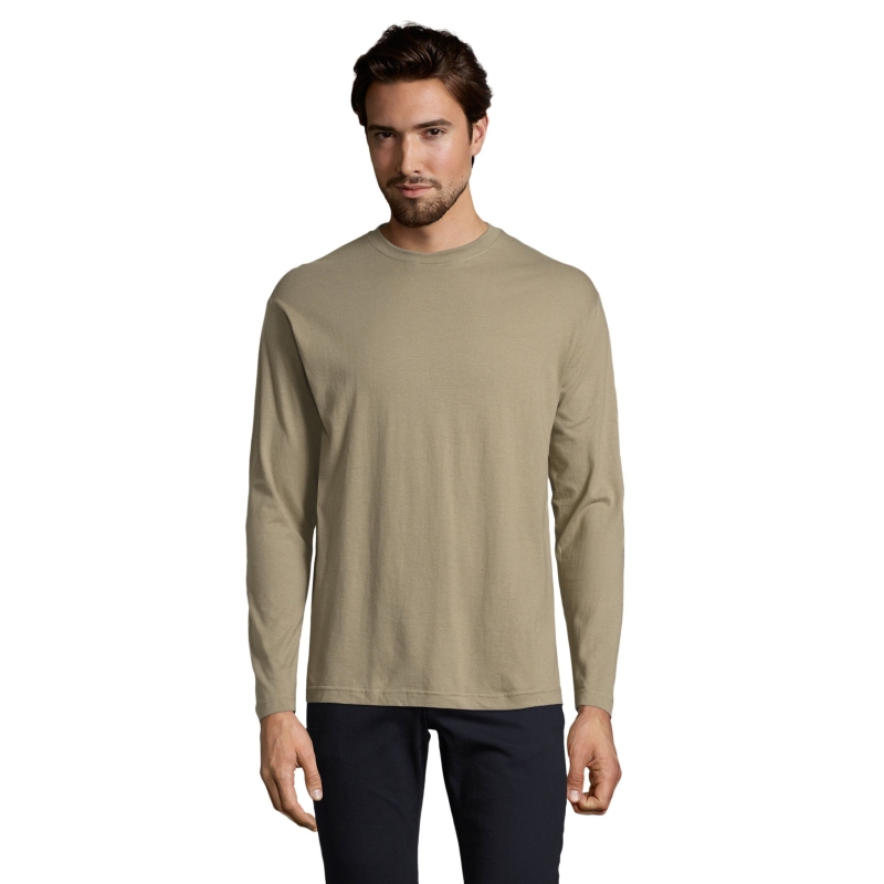 TEE-SHIRT HOMME COL ROND MANCHES LONGUES