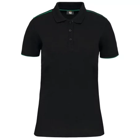 Polo Day To Day contrasté manches courtes femme