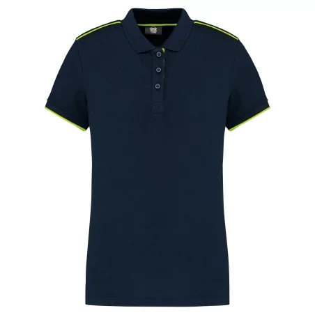 Polo Day To Day contrasté manches courtes femme